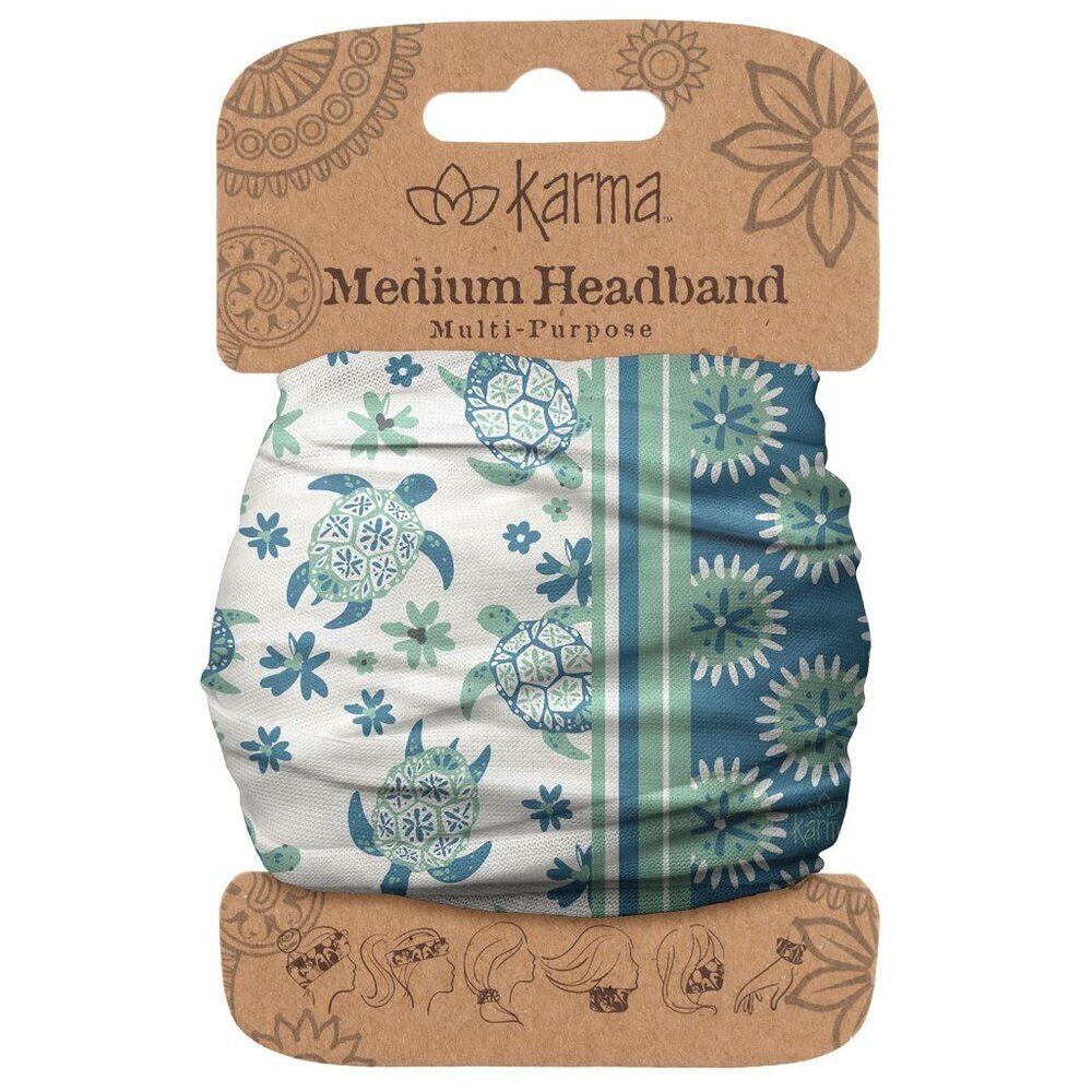 Turtle Headband for Women - Medium - Fabric Headband and Stretchy Hair Scarf - W
